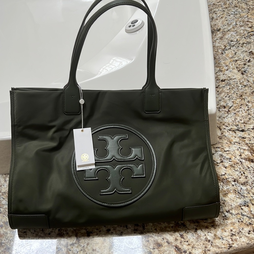 NWT Tory Burch Ella tote in Grape leaf
